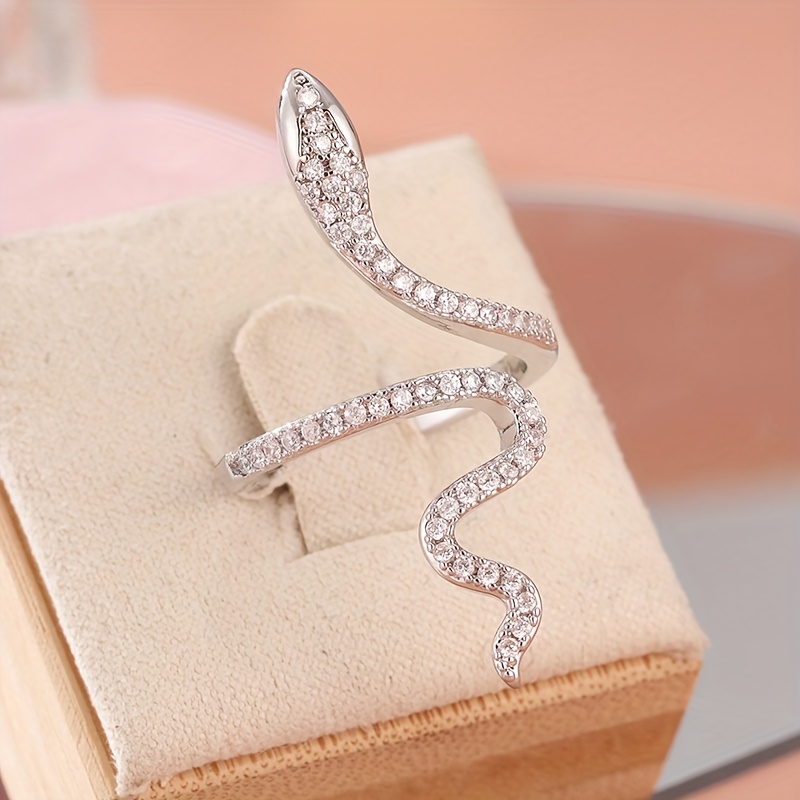 Vintage Snake Open Ring Gold Plated Women's Jewelry